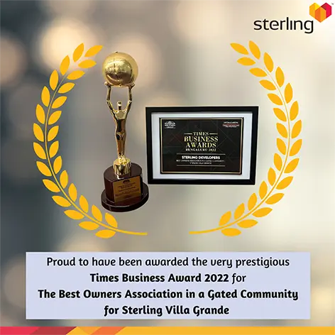 Time Business Award 2022 for the Best Owners Association in a Gated Community for Sterling Villa Grande 