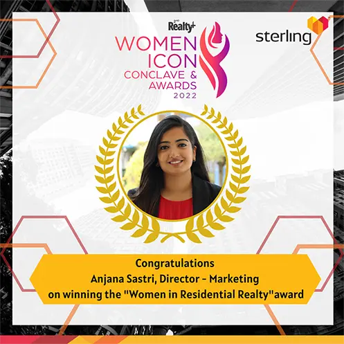 Women in Residential Realty won by Anjana Sastri Director Marketing Sterling Developers