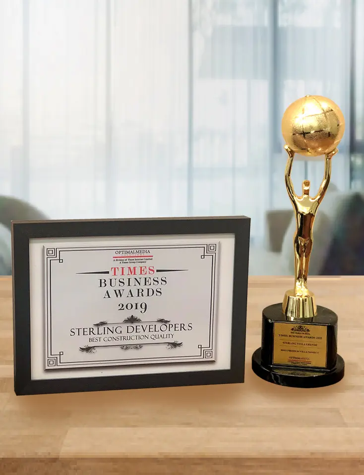 Times Business Awards 2019 under 'Best Construction Quality' category awarded to Sterling Developers